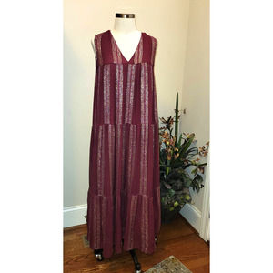 Brand New! Verb by Pallavi Singhee Tiered Maxi Dress Rare Anthropologie Sample!
